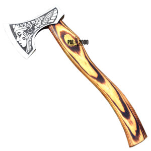 Axe - Custom Handmade Stainless Steel Viking Axe Gorgeous - Solid Wood Handle - Ax - 3006