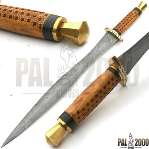 Viking Sword - Custom Made Damascus Steel Sword with Sheath 004