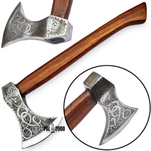 Axe - Custom Handmade Stainless Steel Viking Axe Gorgeous - Solid Wood Handle - Ax - 9898