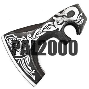 Axe - Custom Handmade Stainless Steel Viking Head Axe only, Gorgeous Ax - Ax Head with Leather Sheath 20-3
