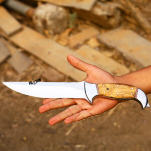 Custom Handmade D2 Steel 12.40 Inches Hunting Bowie Blade High Polish Tactical Knife 3158