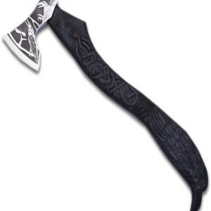 Crow Handle Axe - Custom Handmade Stainless Steel Viking Axe - Gorgeous - Solid Wood Handle - Ax - Tabb-2044