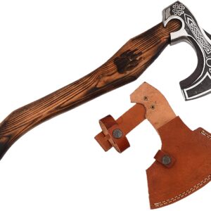 Axe - Custom Handmade Stainless Steel Viking Axe Gorgeous - Solid Wood Handle - Ax - 6000