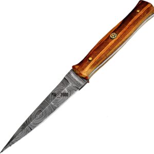 Handmade Damascus Steel - Knife With Sheath - Double Edge Blade Dagger Knife 2053