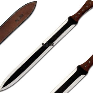 Custom Handmade Sword - Dagger Sword - High Carbon Steel Sword with Leather Sheath 6054