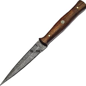 Handmade Damascus Steel - Knife With Sheath - Double Edge Blade Dagger Knife 2023