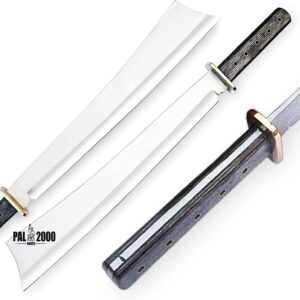 Full Tang Machete, Knife With Leather Sheath - Handmade D2 Steel Knife - Custom Knife - 22.5 Inches Dollar Sheet handle, 9973