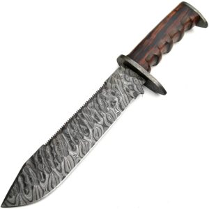 Custom Knives - Rose Wood Handle - Handmade Damascus Steel, Knife, 9332