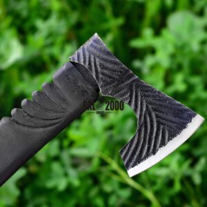 Axe - Custom Handmade Stainless Steel Viking Axe, Gorgeous - Solid Wood Handle - Ax - 5003