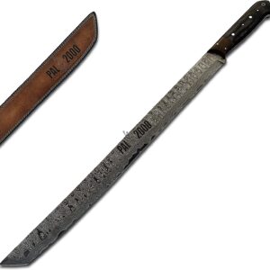 Full Tang Handle Knives - Hand Forged - Custom Handmade - 25.5 Inch Sword Knife - Damascus Steel Knife - Knife With Sheath - 6041