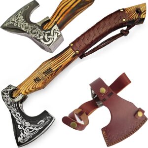 Axe - Custom Handmade Stainless Steel Viking Axe Gorgeous - Solid Wood Handle - Ax - 2097