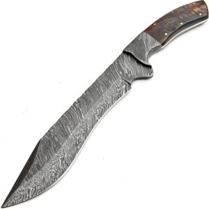 Handmade Damascus Steel - Hunting Knife - With Leather Sheath - Custom Knife 9295
