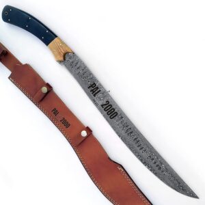 Full Tang Knives - Custom Handmade 25 Inch knife - Hand Forged Damascus steel Knife - Micarta Handle Knife With Sheath 9985