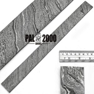 Damascus Steel Billet - Black Line Twist Pattern 24"x2"x5mm 9020