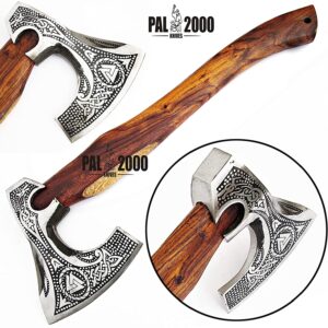 Axe - Custom Handmade Stainless Steel Viking Axe Gorgeous - Solid Wood Handle - Ax - 5001