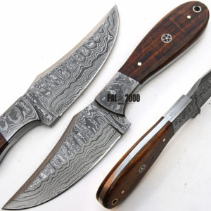 Damascus Handmade Knives - Custom Made Hunting Knife Sheath 9381