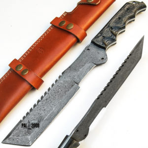 Damascus Handmade Knives - Custom Made Tracker Knife Sheath 9440