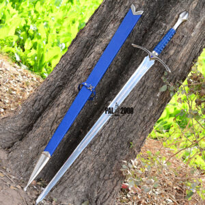 Sword Knife, Custom Handmade Sword - Dagger Sword, High Carbon Steel Sword, Heat Tempered Sword - Hand Forge Sword - Sword with Leather Sheath, Gaaj-03005