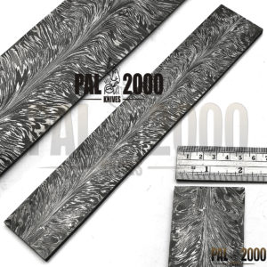 Feather Pattern - Damascus Steel Billet - 12"x2"x5mm 8706