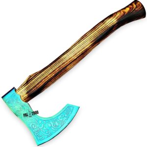 Custom Handmade Viking Hatchet Axe - Carbon Steel Bearded Axe - Camping Ax - Tomahawk Battle Axe - Ax - Axes with Leather Sheath - Ideal Gift for Men - Birthday for Him - 2036