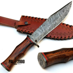 Damascus Steel Knives - Custom Hand Made Knife With Sheath 9420