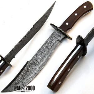 Damascus Steel Knives - Custom Hand Made Knife With Sheath 9621