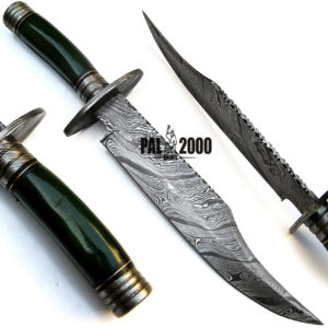 Damascus Steel Knives - Custom Hand Made Knife With Sheath 9422