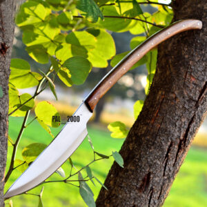 Custom Knife With Leather Sheath - Handmade D2 Steel Knife - Rose Wood handle 2081