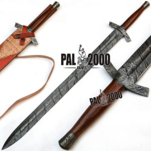 Damascus Knives - Hand Forged Damascus Steel Sword Knife 9538
